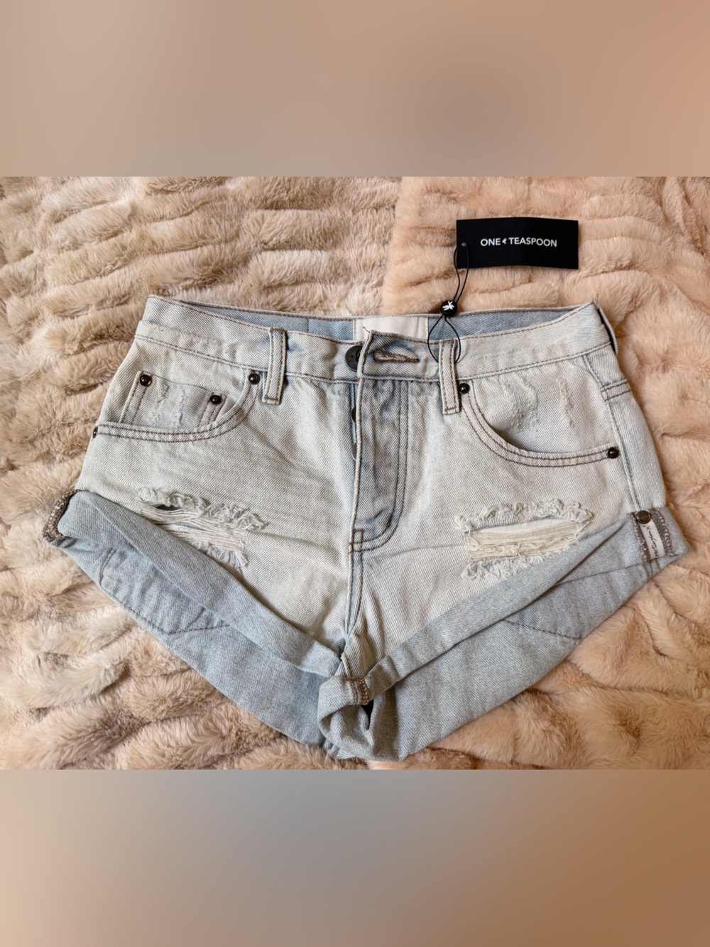 One teaspoon bandits low waist denim shorts